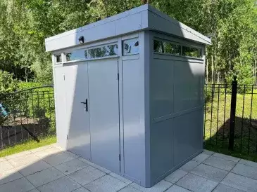 Премиум хозблок для хозяйственных вещей в светло-сером цвете в дер. Славково, г.о. Истра, МО