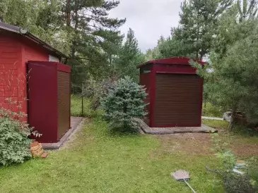 Хозблок + шкаф для садовой техники и инвентаря в двойной расцветке в дер. Волосово, Петушинский р-н, Владимирская обл.