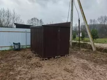 Хозблок для мототехники в шоколадном цвете в дер. Ворыпаевка, г.о. Коломна, МО