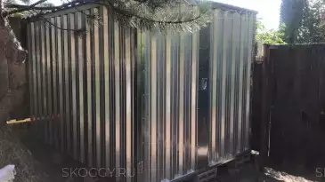 Хозблок для садового инвентаря в цинковом цвете в дер. Поседкино, г.о. Мытищи, МО