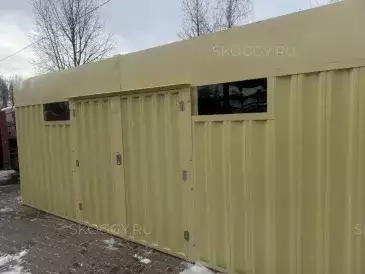 Вместительный хозблок для хозяйственных принадлежностей в бежевом цвете в дер. Проверженка, Починковский г.о, Смоленская обл.