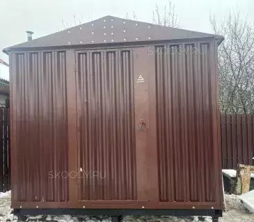 Хозблок для велосипедов, инструментов и автомобильных шин в шоколадном цвете в дер. Постниково, Новомосковский адм.окр, МО